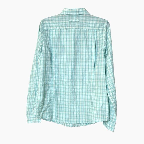 Duluth Trading Co Shirt Womens Medium Vented Mesh Long Sleeve Roll Tab Button Up - Picture 2 of 11